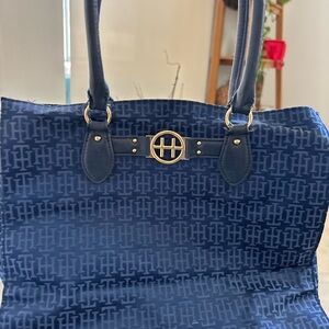 Tommy Hilfiger Navy Blue Designer Tote Bag
